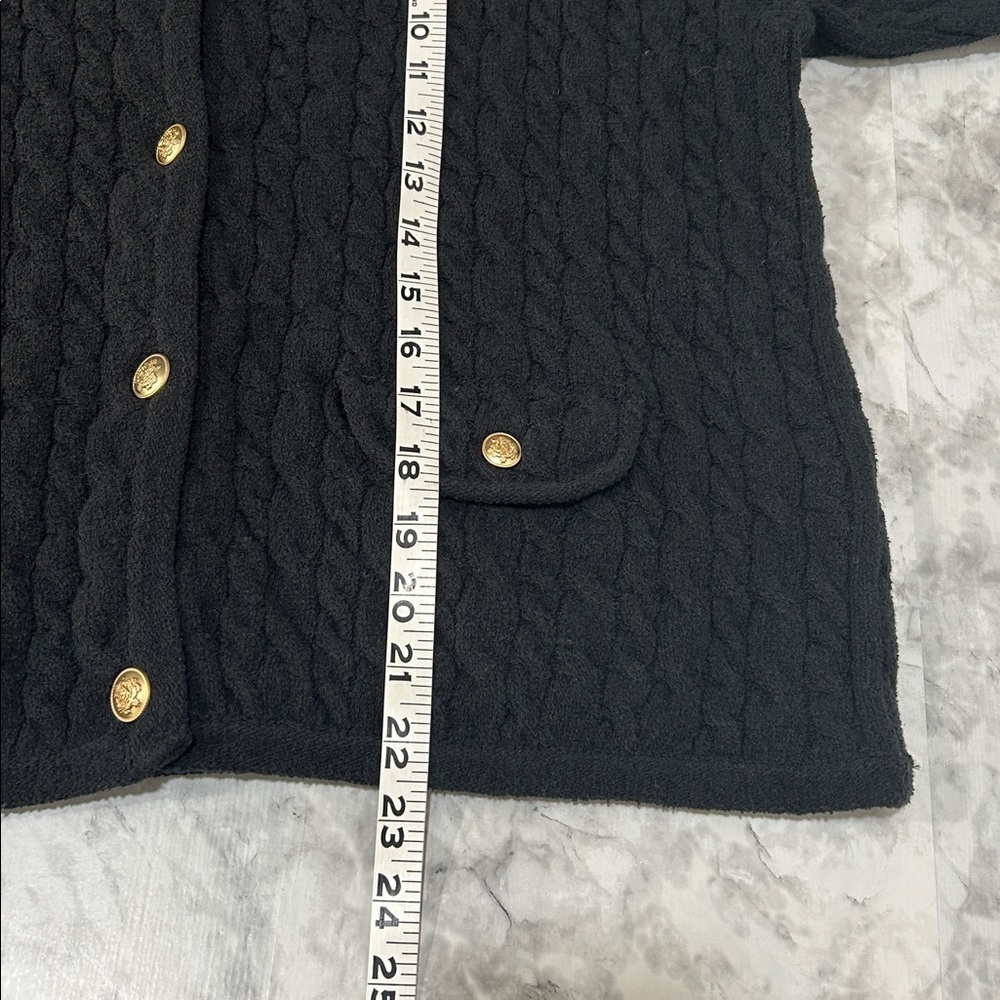 J. CREW Black Button-Up Cardigan Sz LG New - Picture 7 of 9